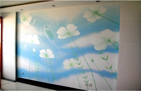 永丰画墙绘怎么画好白云的蓬松感？