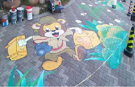 永丰夏季画地面彩绘会遇到的问题