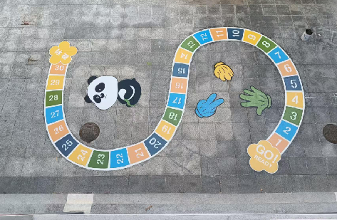 永丰地面游戏彩绘