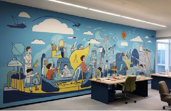 永丰办公室墙绘的特点。