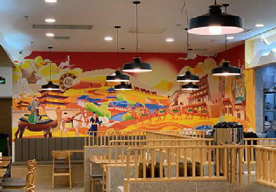 永丰商业空间彩绘介绍。