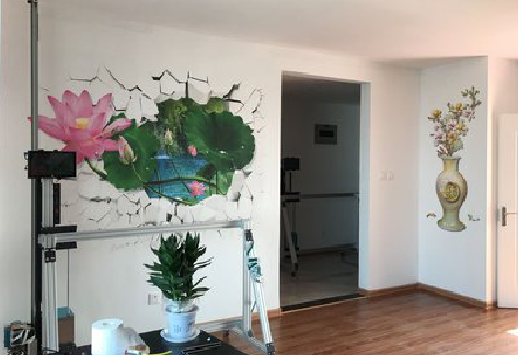 永丰墙体彩绘相比墙纸的优势。