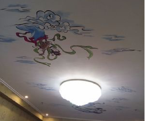 永丰如何快速绘制天花板上的手绘墙？